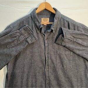 The Foundry Supply Co Super Soft Gray Long Sleeve Button Down Shirt XLT Cotton.